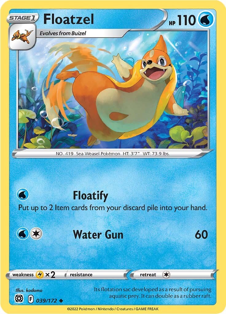 Floatzel [039/172] [Brilliant Stars] Reverse Holofoil