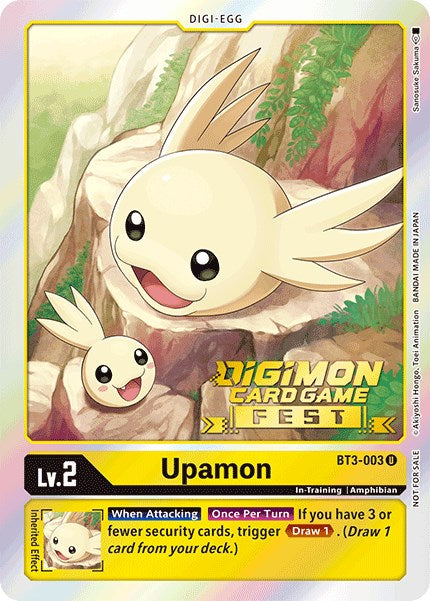 Upamon - BT3-003 (Digimon Card Game Fest 2022) [BT3-003] [Release Special Booster] Foil