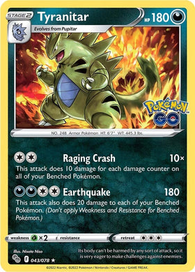 Tyranitar [043/078] [Pokemon GO] Reverse Holofoil