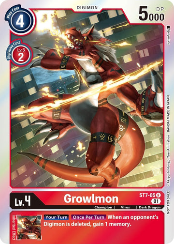 Growlmon (Gen Con 2022) [ST7-05 R] [Starter Deck 07: Gallantmon] Foil