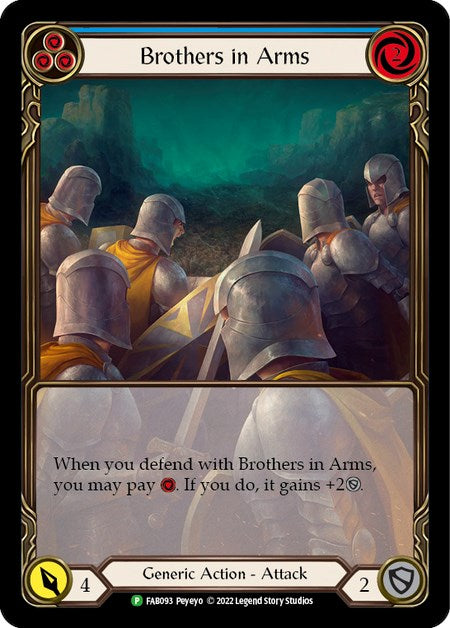 Brothers in Arms (Blue) - FAB093 [FAB093] [Flesh and Blood: Promo Cards] Rainbow Foil