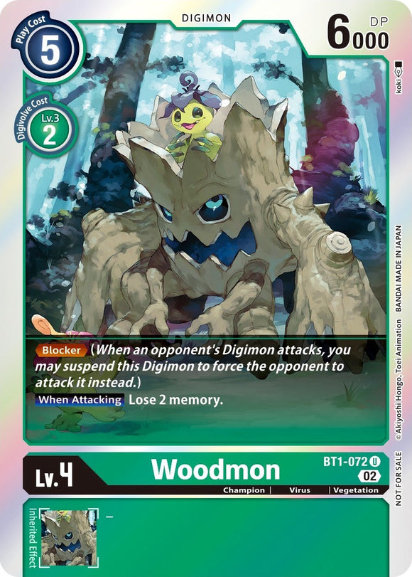 Woodmon (Official Tournament Pack Vol. 6) [BT1-072] [Release Special Booster] Foil