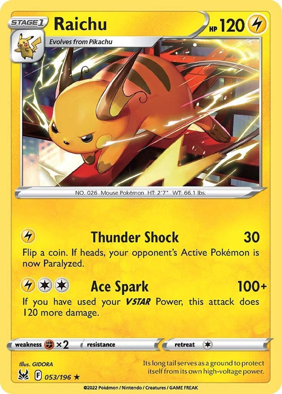 Raichu [053/196] [Lost Origin] Reverse Holofoil
