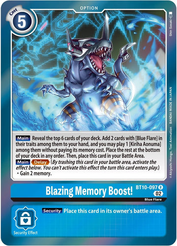 Blazing Memory Boost! [BT10-097 R] [Xros Encounter] Foil