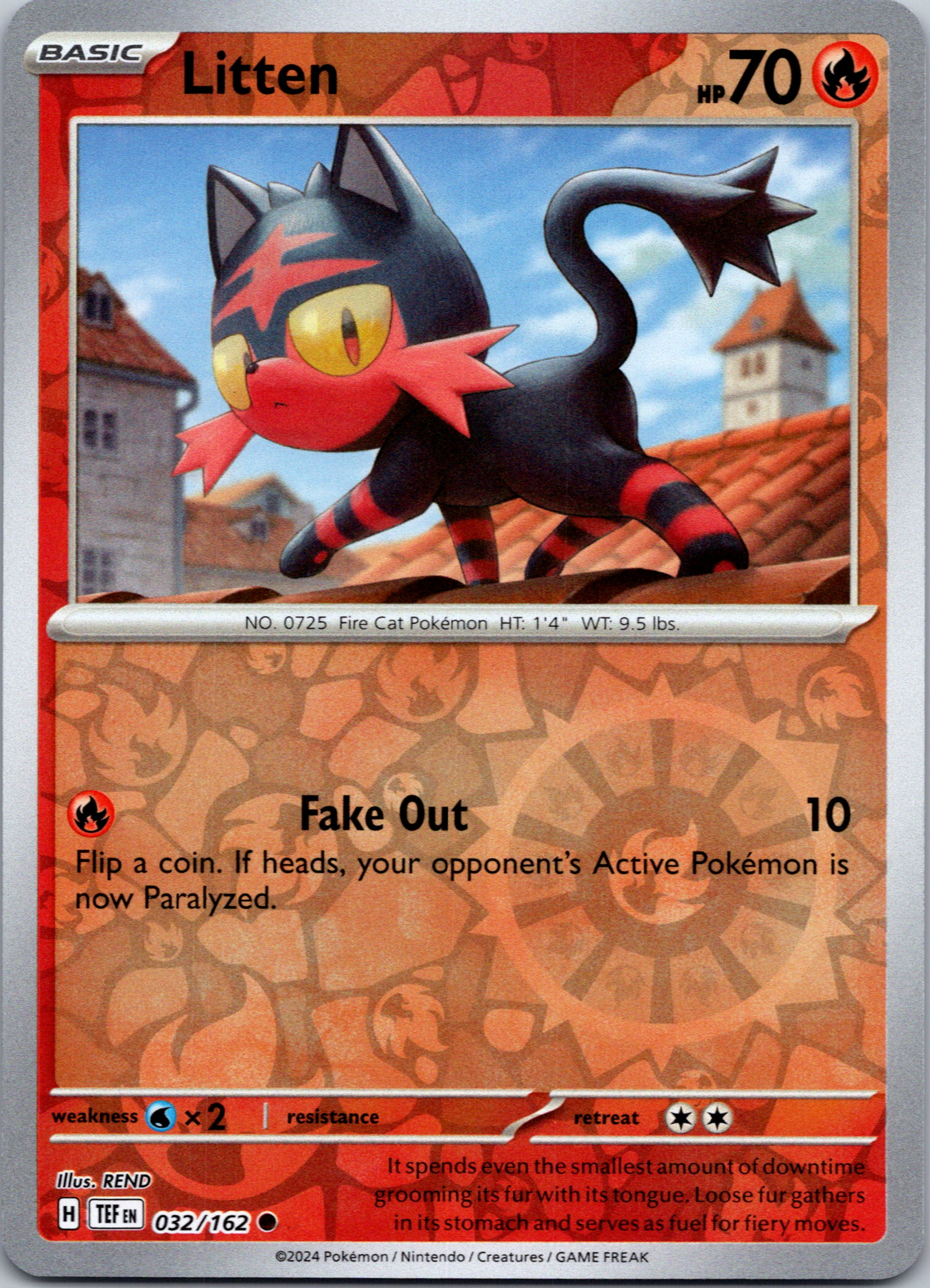 Litten [032/162] - (Temporal Forces) Reverse Holofoil