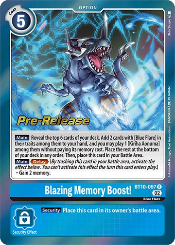 Blazing Memory Boost! [BT10-097 R] [Xros Encounter Pre-Release Cards] Foil