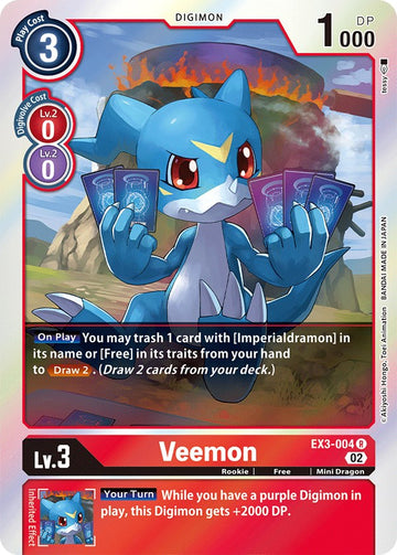 Veemon [EX3-004 R] [Draconic Roar] Foil