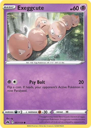 Exeggcute [057/159] [Crown Zenith] Reverse Holofoil