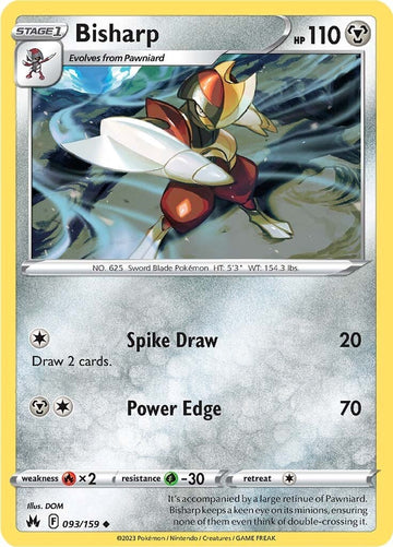 Bisharp [093/159] [Crown Zenith] Reverse Holofoil