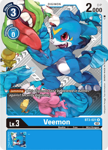 Veemon - BT3-021 (Winner Pack Dimensional Phase) [BT3-021] [Release Special Booster] Normal