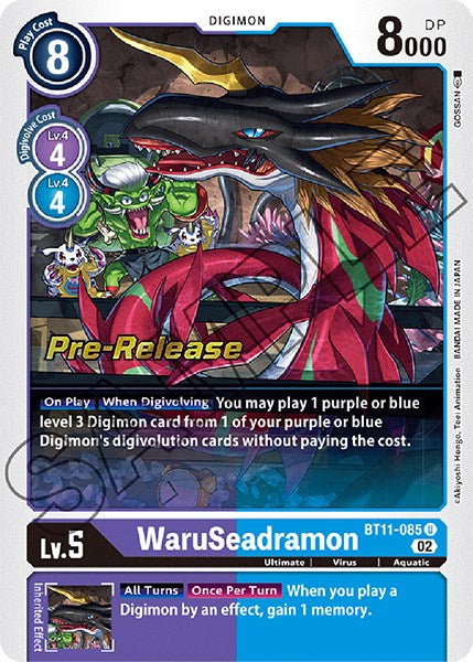 WaruSeadramon [BT11-085 U] [Dimensional Phase Pre-Release Cards] Foil