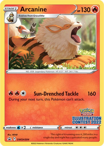Arcanine (Illustration Contest 2022) [SWSH304] [Sword & Shield Promo Cards]