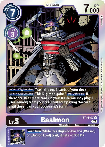 Baalmon [ST14-07 R] [Starter Deck 14: Beelzemon Advanced Deck Set] Foil
