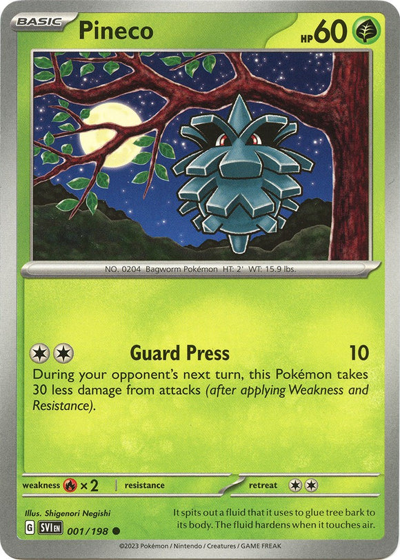 Pineco [001/198] [Scarlet & Violet Base Set] Reverse Holofoil