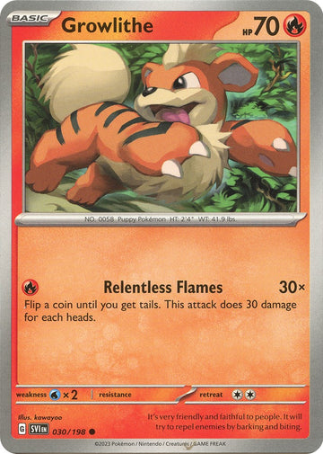 Growlithe - 030/198 [030/198] [Scarlet & Violet Base Set] Reverse Holofoil