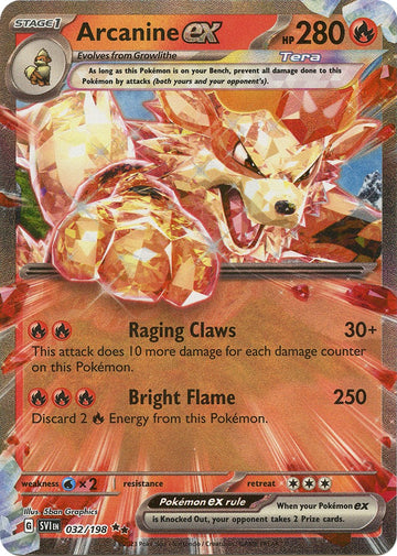 Arcanine ex - 032/198 [32] - (SV01 Scarlet & Violet Base Set) Holofoil