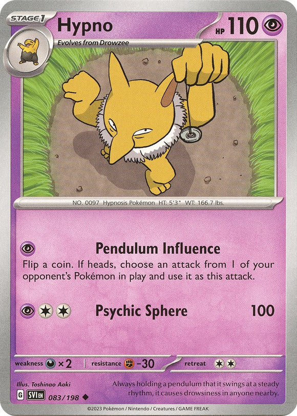 Hypno [083/198] [Scarlet & Violet Base Set] Reverse Holofoil