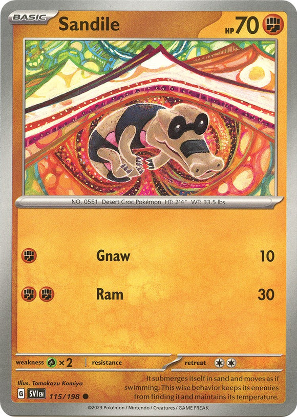Sandile - 115/198 [115/198] [Scarlet & Violet Base Set] Reverse Holofoil
