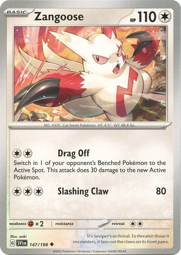 Zangoose - 147/198 [147/198] [Scarlet & Violet Base Set] Reverse Holofoil