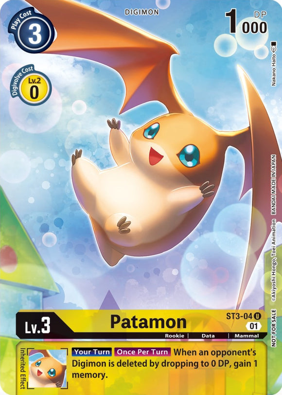 Patamon - ST3-04 (Official Tournament Pack Vol.9) [ST3-04 U] [Starter Deck 03: Heaven's Yellow] Foil