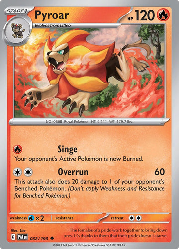 Pyroar - 032/193 [032/193] [Paldea Evolved] Reverse Holofoil