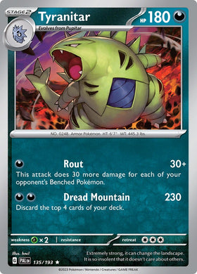 Tyranitar - 135/193 [135/193] [Paldea Evolved] Reverse Holofoil