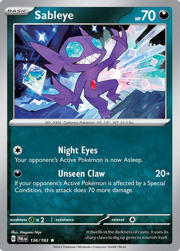Sableye [136/193] [Paldea Evolved] Reverse Holofoil