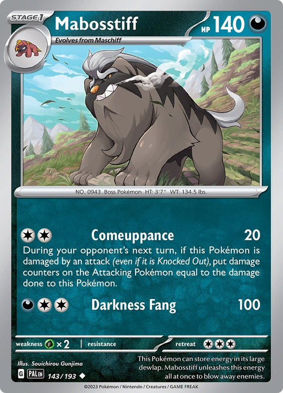 Mabosstiff [143/193] [Paldea Evolved] Reverse Holofoil