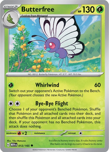 Butterfree (012/165) [Scarlet & Violet:  151]