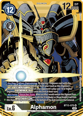 Alphamon (Alternate Art) [BT13-075 SR] [Versus Royal Knights] Foil