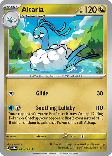 Altaria [160/197] [Obsidian Flames] Reverse Holofoil