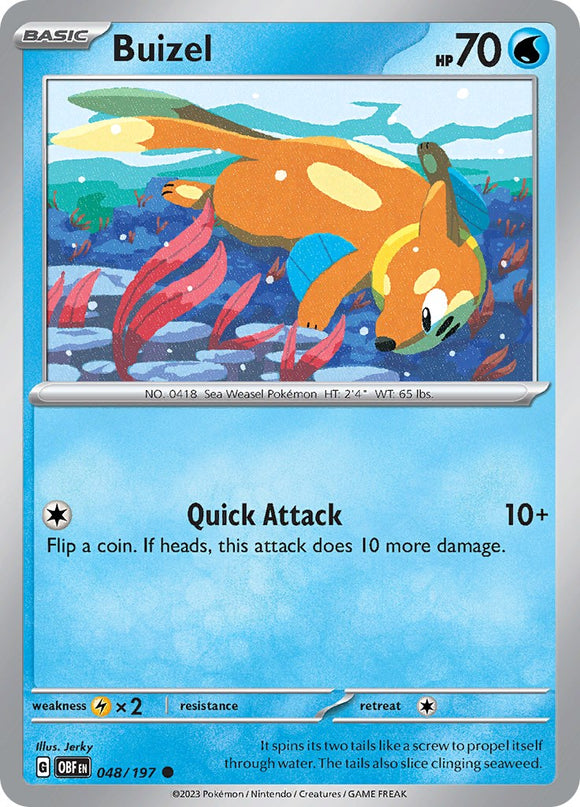 Buizel [048/197] [Obsidian Flames] Reverse Holofoil