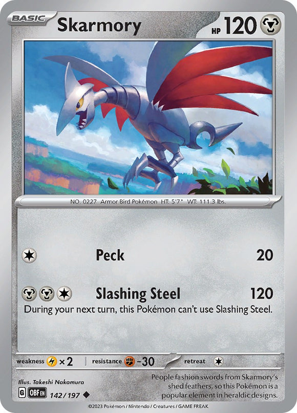Skarmory [142/197] [Obsidian Flames] Reverse Holofoil