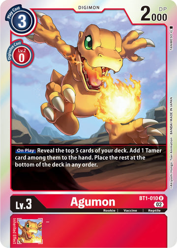 Agumon - BT1-010 (Resurgence Booster Reprint) [BT1-010] [Resurgence Booster] Foil