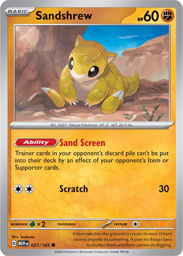 Sandshrew (027/165) [Scarlet & Violet:  151]