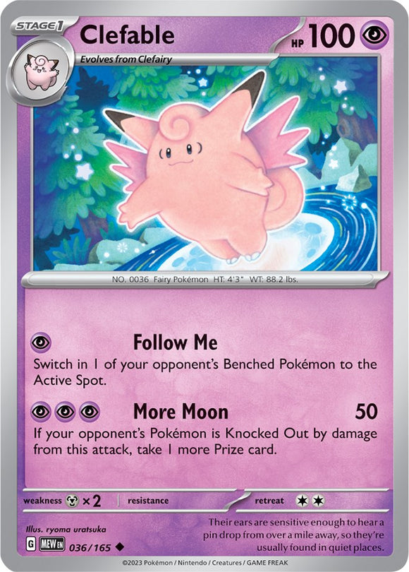 Clefable (036/165) [Scarlet & Violet:  151]