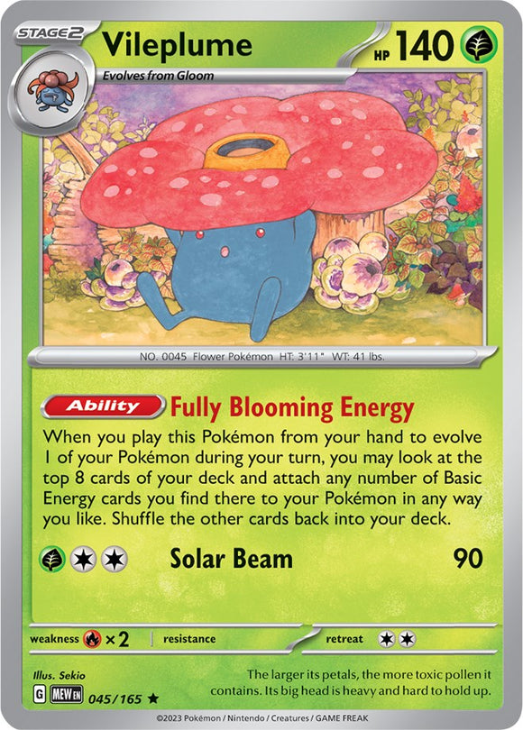 Vileplume (045/165) [Scarlet & Violet:  151] Reverse Holofoil