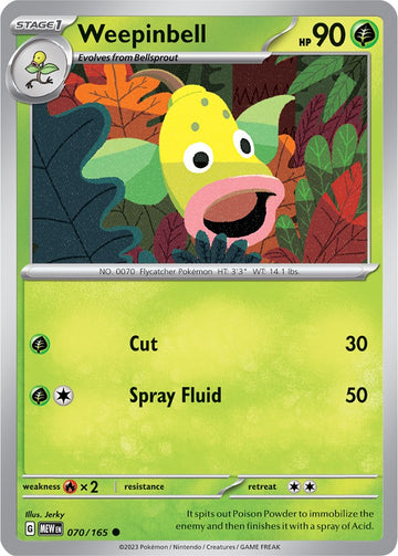 Weepinbell (070/165) [Scarlet & Violet:  151] Reverse Holofoil