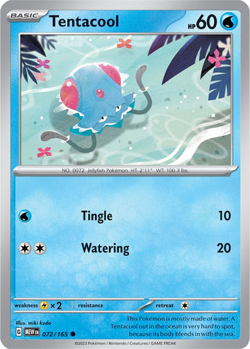 Tentacool (072/165) [Scarlet & Violet:  151] Reverse Holofoil