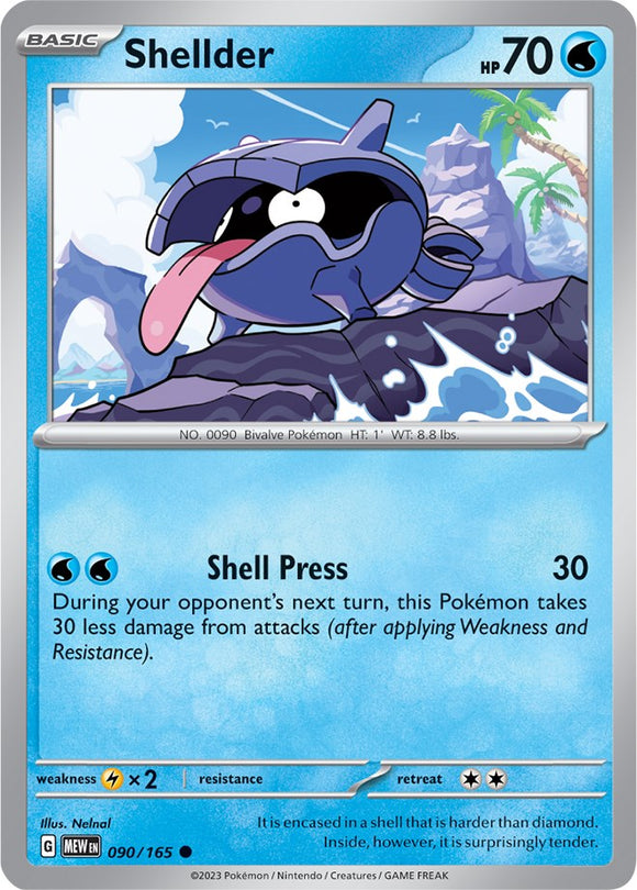 Shellder (090/165) [Scarlet & Violet:  151] Reverse Holofoil