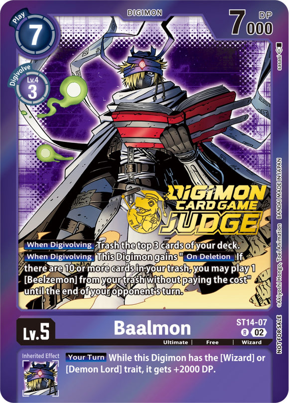 Baalmon - ST14-07 (Judge Pack 4) [ST14-07 R] [Starter Deck 14: Beelzemon Advanced Deck Set] Foil