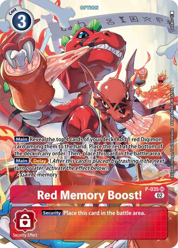 Red Memory Boost! - P-035 (Digimon Adventure Box 2) [P-035 SR] [Digimon Promotion Cards] Foil