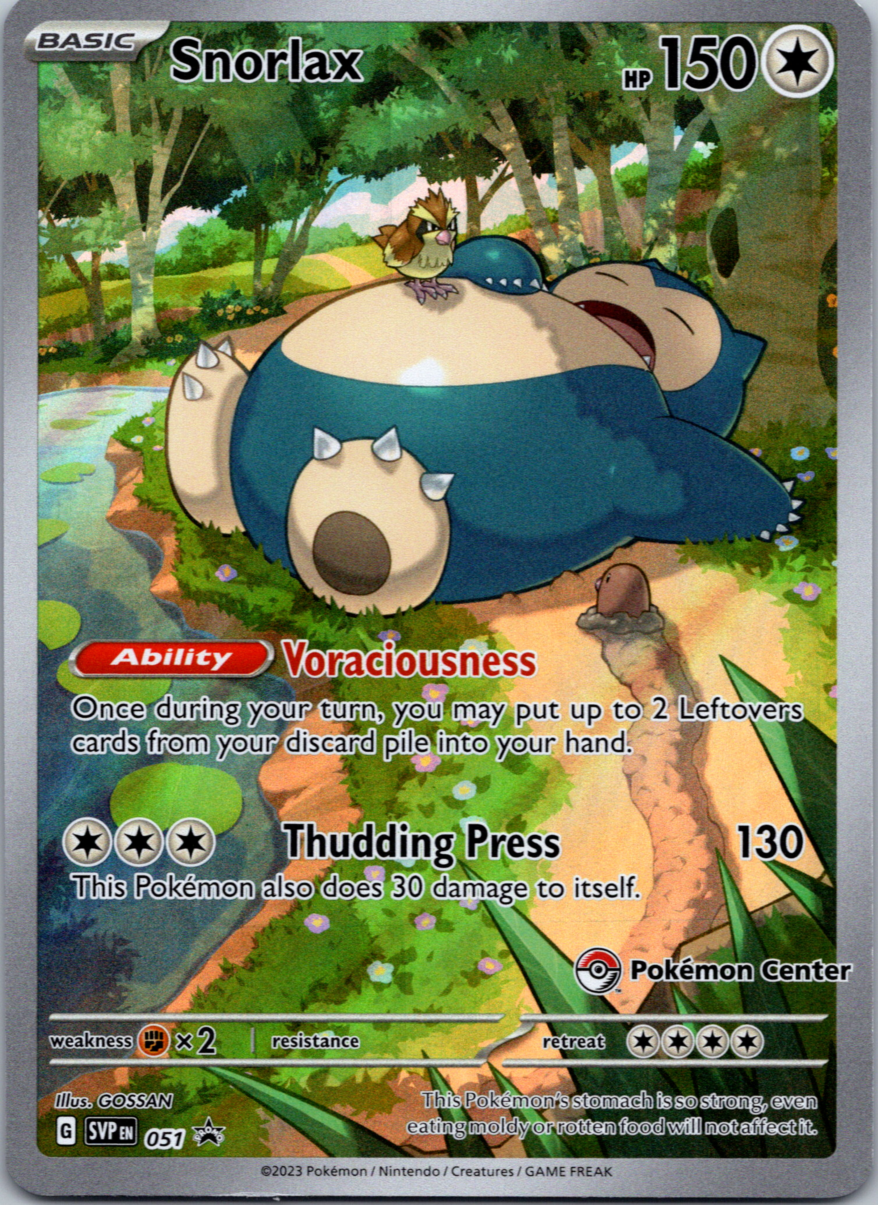 Snorlax (051) (Pokemon Center Exclusive) [Scarlet & Violet: Black Star Promos]