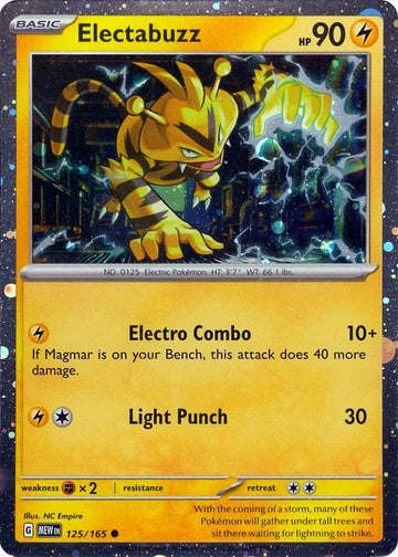 Electabuzz - 125/165 (Cosmos Holo) [125/165] [Miscellaneous Cards & Products] Holofoil