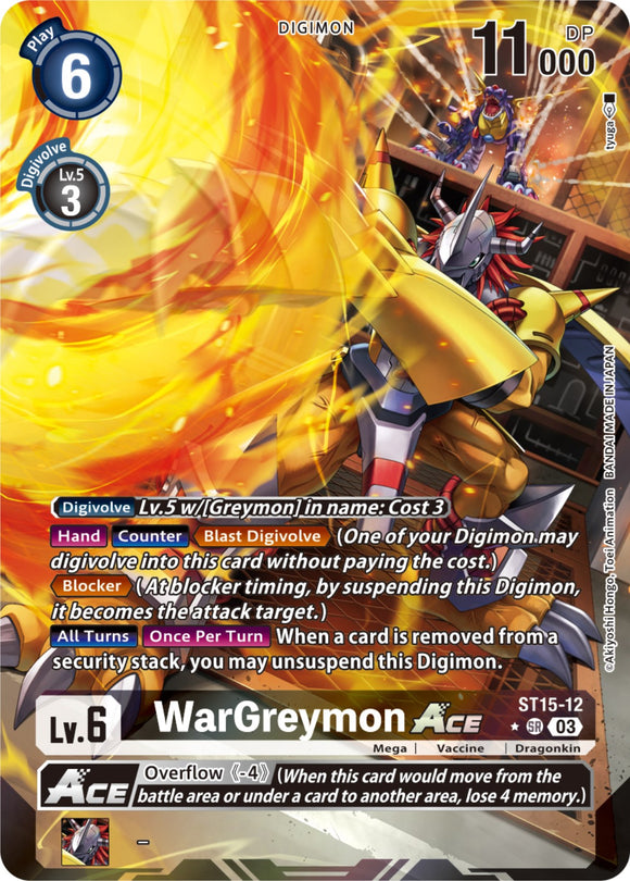 WarGreymon ACE (Alternate Art) [ST15-12 SR] [Starter Deck 15: Dragon of Courage] Foil