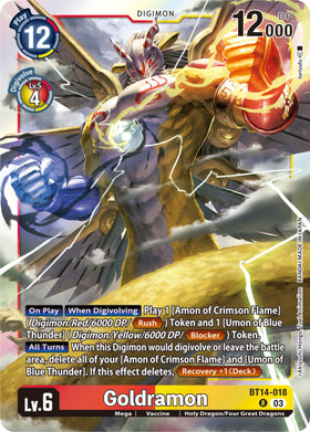 Goldramon [BT14-018] [Blast Ace] Foil