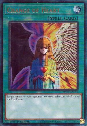 Change of Heart (PUR) [RA01-EN050] - (Prismatic Ultimate Rare)  1st Edition