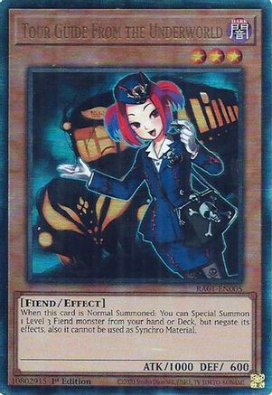 Tour Guide From the Underworld (PUR) [RA01-EN005] - (Prismatic Ultimate Rare)  1st Edition