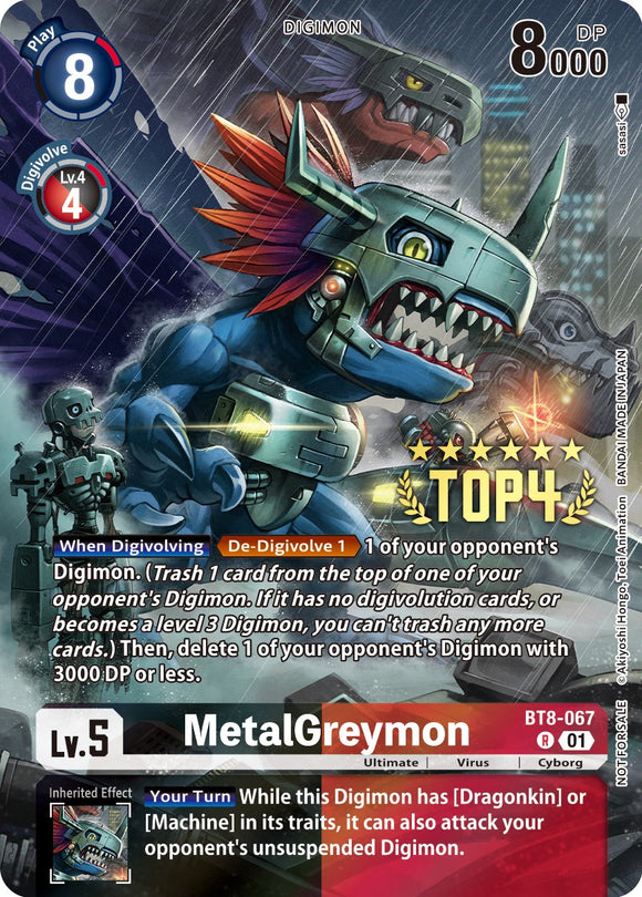 MetalGreymon (Digimon 3-On-3 Top 4) [BT8-067 R] [New Awakening] Foil
