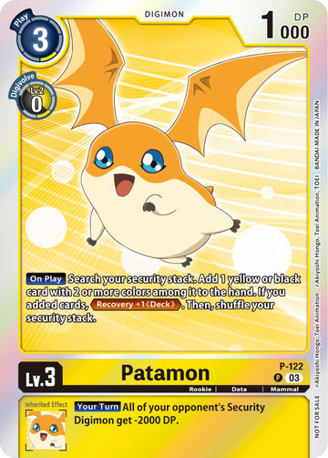 Patamon - P-122 (Tamer Party Pack -The Beginning- Ver. 2.0) [P-122] [Digimon Promotion Cards] Foil